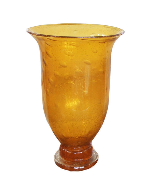 Hand Blown Amber Vase