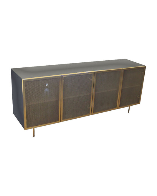 CB2 Trace Brass Wire Mesh Credenza 71W 18D 30.25H