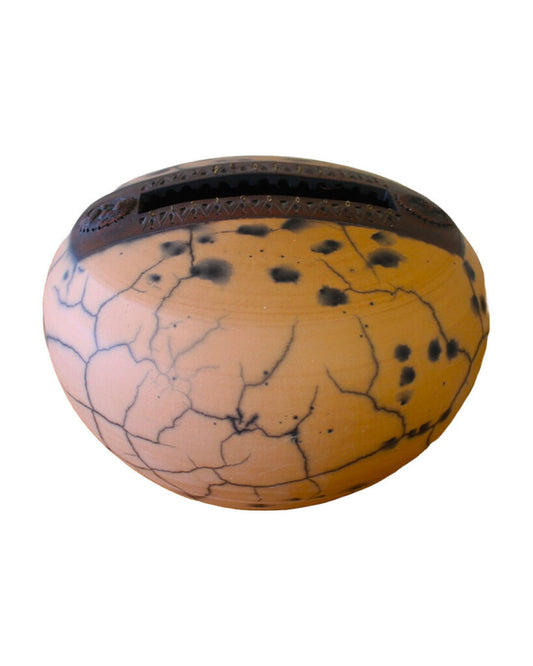 Jacobson Signed Raku Pottery Vase, Ltd. Ed. 3/89