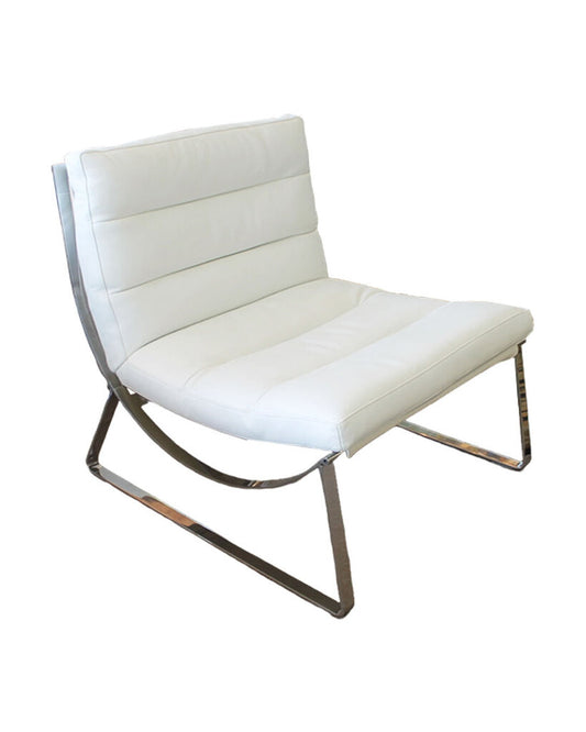 Natuzzi Italia Cammeo Chairs, Leather, Steel Frame, Seat Cushion Zippered - PAIR