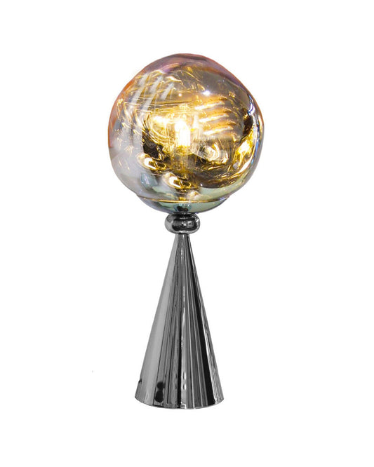 Tom Dixon Silver Melt LED, Cylindrical Table Lamps