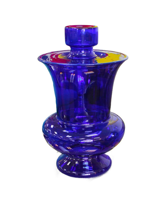 Large Dark Blue Glass Vase
