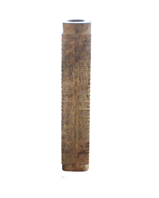 Chinese Natural Jade Cong Square Pillar