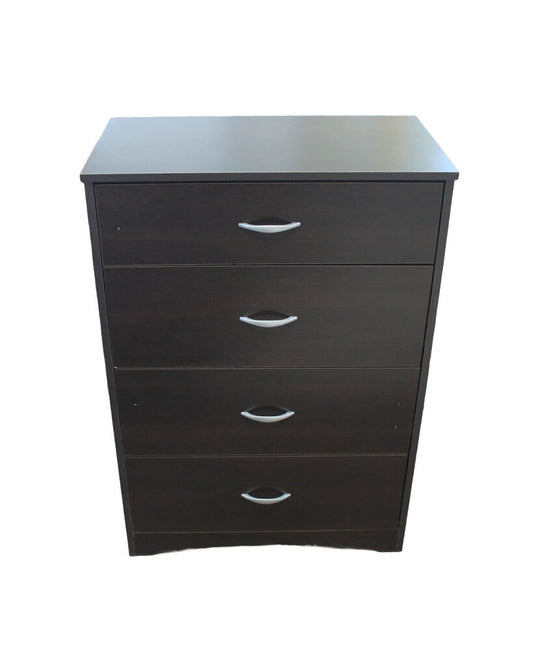 Dark Finish Four Drawer Chest 27.5W 15.5D 39H
