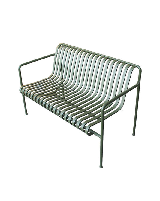 Streetside Contour Green Bench