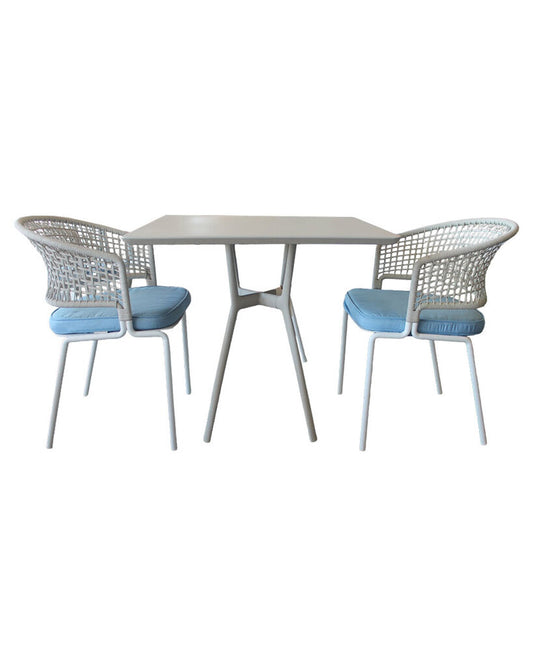 Janis Et Cie Louise Square Dining Table & 2 Chairs