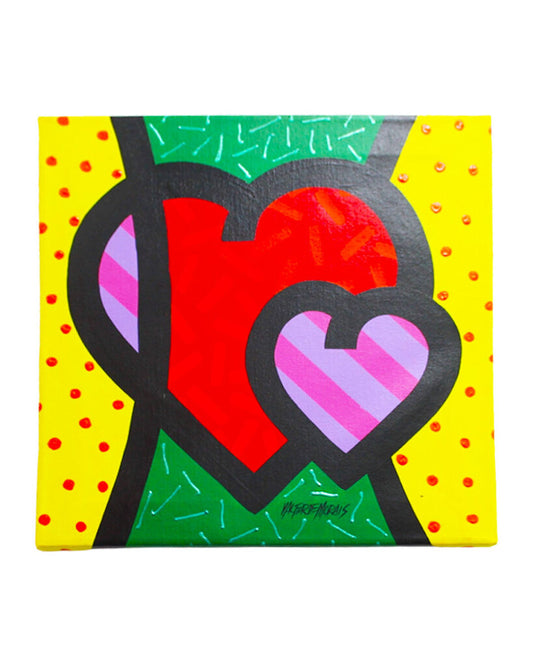 Valter Morais "Overlap Heart" Original Acrylic on Canvas C/A