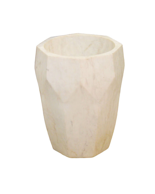 Restoration Hardware White Marble Vessel 11Dia 15.25H (74 lbs.)