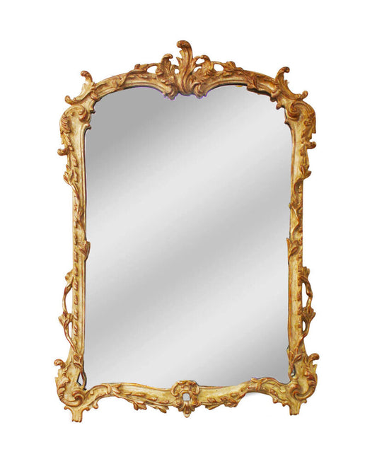 French Silver Baroque Mirror 32.5W 46H