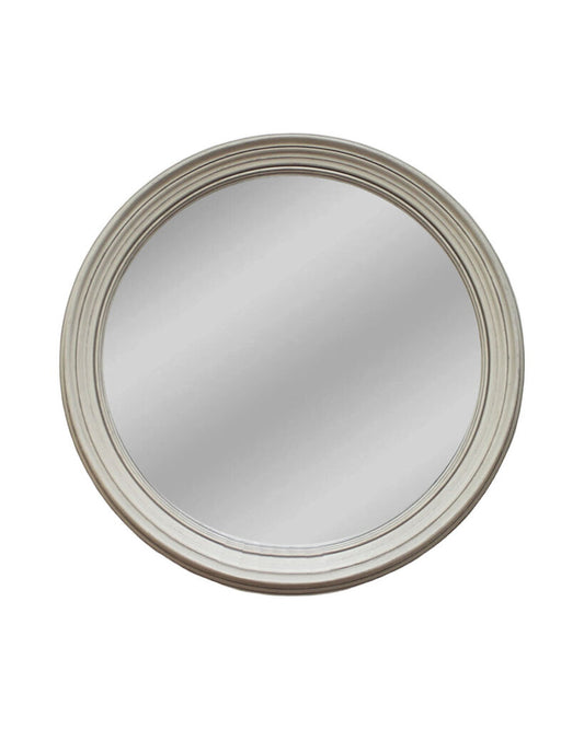Reflecting Design Corinth White Framed Wall Mirror 33"Dia.