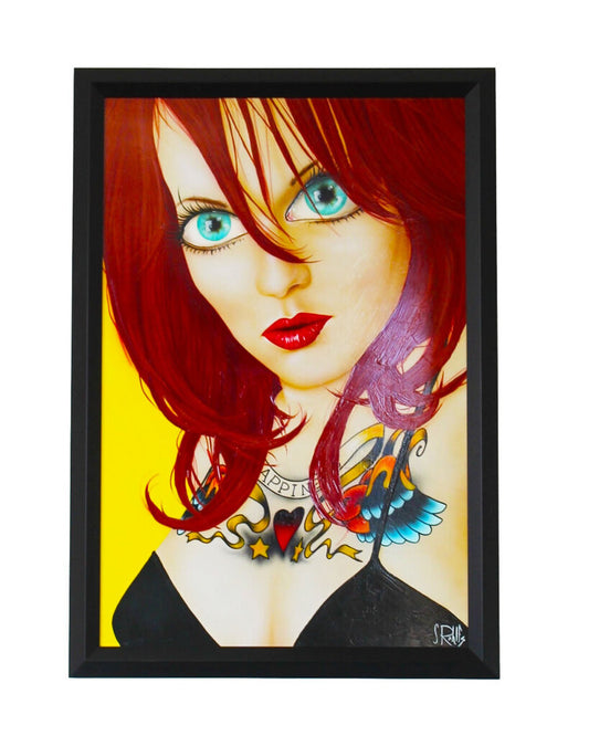 Signed Scott Rohlfs Acrylic Painting "Happiness" 27.5W 39.5H