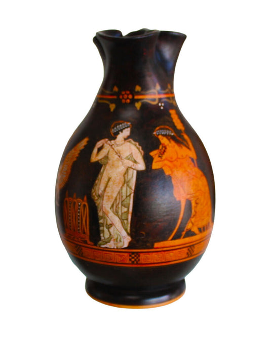 Greek Hand Painted Figural Pitcher