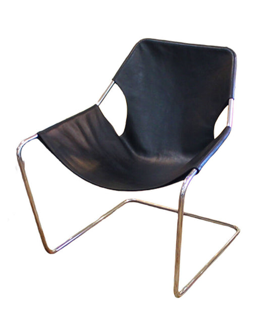 Vintage Black Leather Paulistano Lounge Chairs by Paulo Mendes Da Roche 29W 27D 33H - PAIR