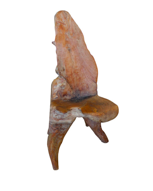 Nakashima Style Live Edge Teak Root Statement Chair 22.5W 26D 45.5H