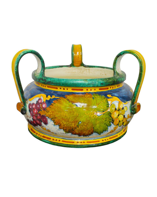 Fiori Italian Ceramic 3-Handle Bowl