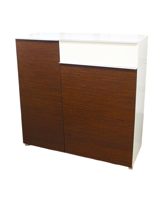 C Dal Italy White w/Wood Shelving Unit w/Drawer47.25W 16.5D 48.25H