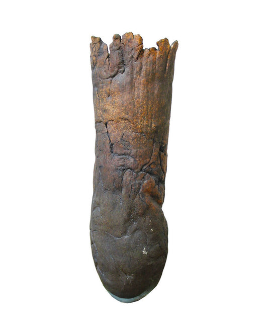 Signed Timothy Moore Dark Brown Irregular Vase