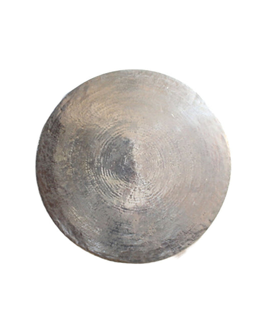 Hammered Aluminum Silver Disc Wall Art 35.5"Dia