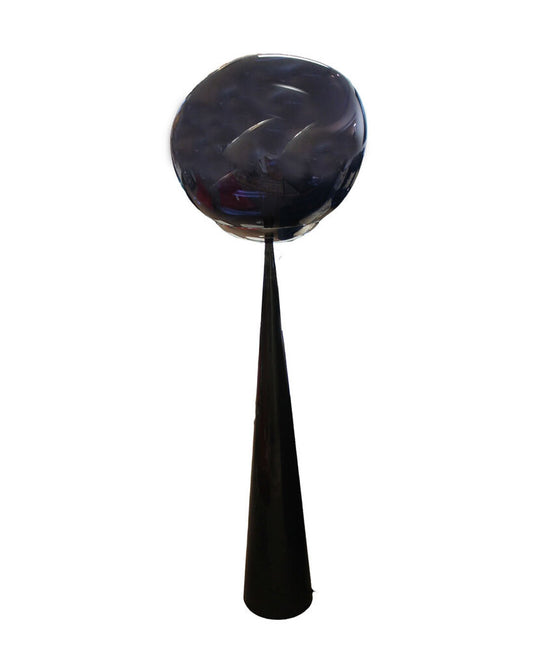 Tom Dixon Melt Floor Lamp, Lg. Black Conical Base/ Blue Top 61H