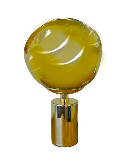 Tom Dixon Melt Table Lamps, Gold Cylinder Base/Gold Top 18H PAIR