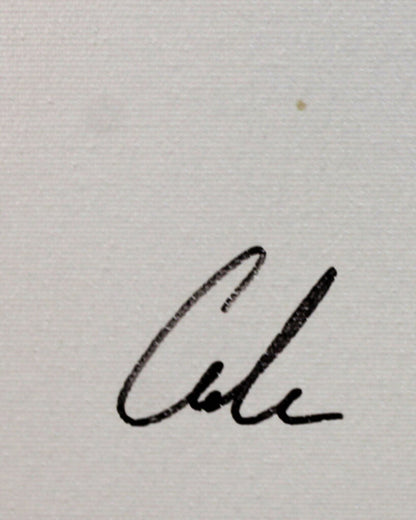Original Abstract Black & White w/Taupe Acrylic on Canvas, Ltd. Ed. 34/500 Signed Cole