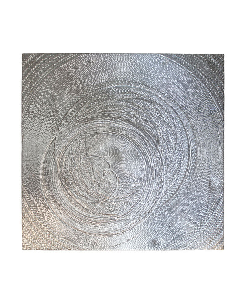 Silver Metal 3D Effect Wall Decor, Lightly Reflective 48Sq