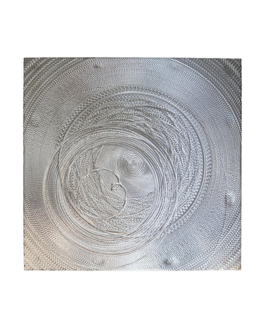 Silver Metal 3D Effect Wall Decor, Lightly Reflective 48Sq