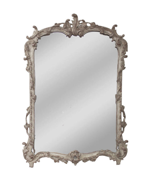 French Silver Baroque Mirror 32.5W 46H