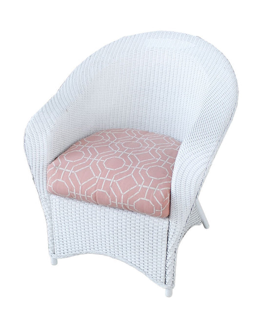 White Woven Polyethylene Fiber, Powder Coated Aluminum Frame Dining Chairs