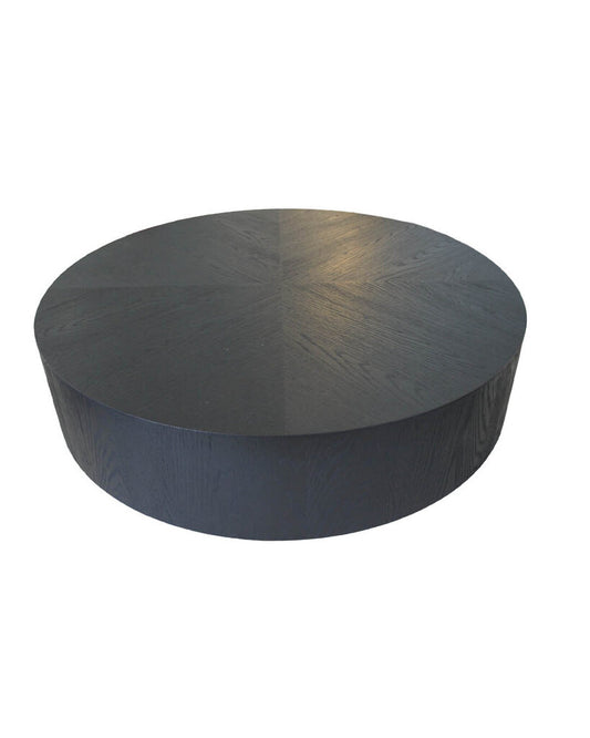 Black Cerused Wood Coffee Table 47Dia 12H