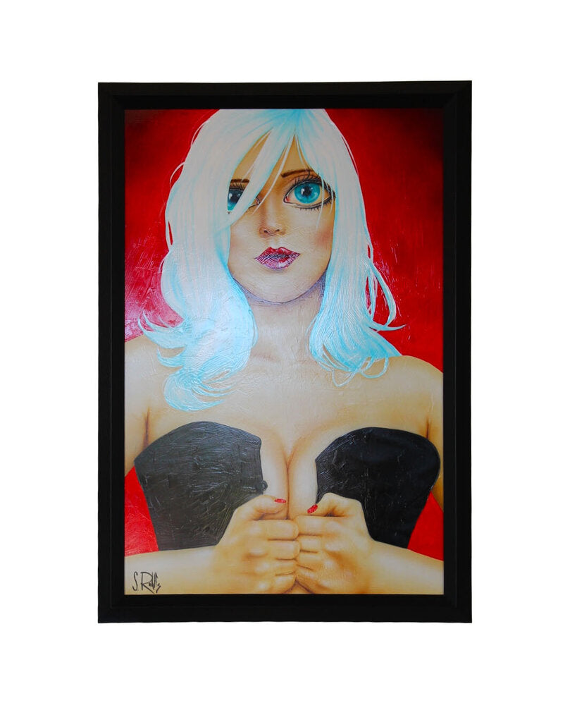 Signed Scott Rohlfs Acrylic Painting "Busting Out" 27.5W 39.5H