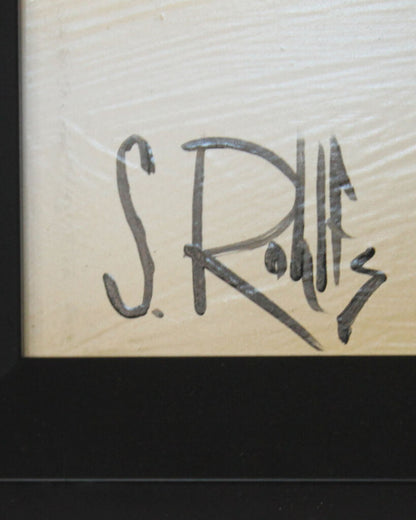 Signed Scott Rohlfs Acrylic Painting "Busting Out" 27.5W 39.5H