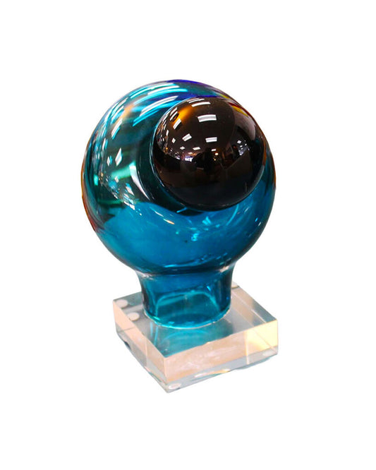 Floating Glass Ball Sculpture 8.5H