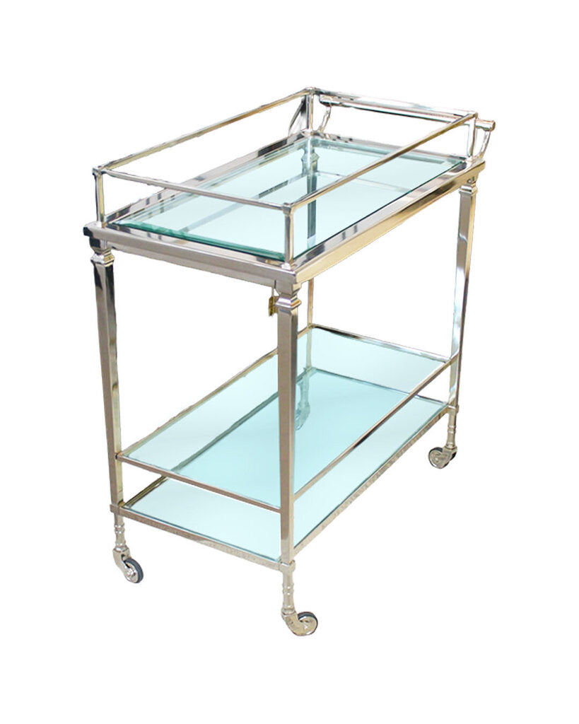 Williams Sonoma Truman Rectangular Bar Cart 33W 17D 33H
