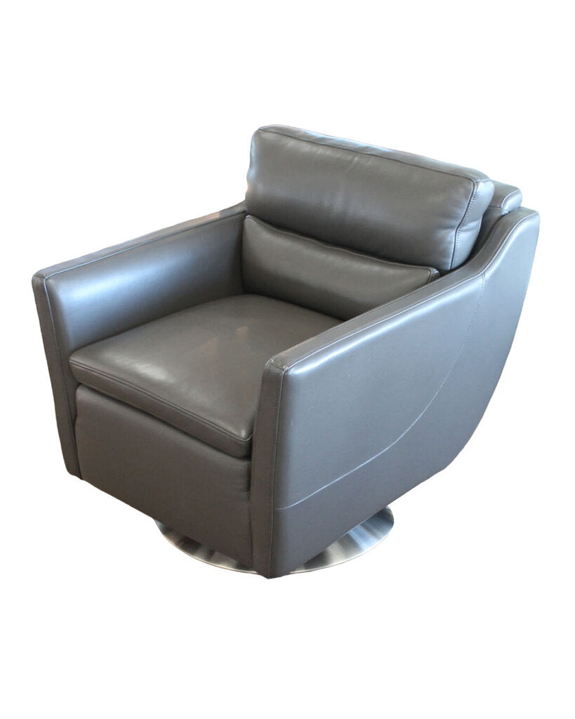 Moroni Clio Contemporary Swivel Chair, Cool Grey 29W 35D 31H