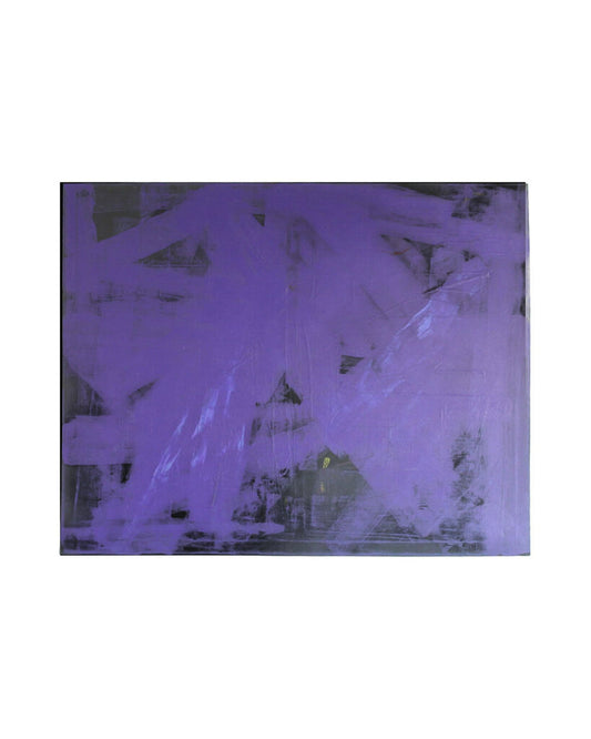Signed on Reverse Ty Cohen, Amethyst/Blue Abstract, Oil on Canvas 60W 48H