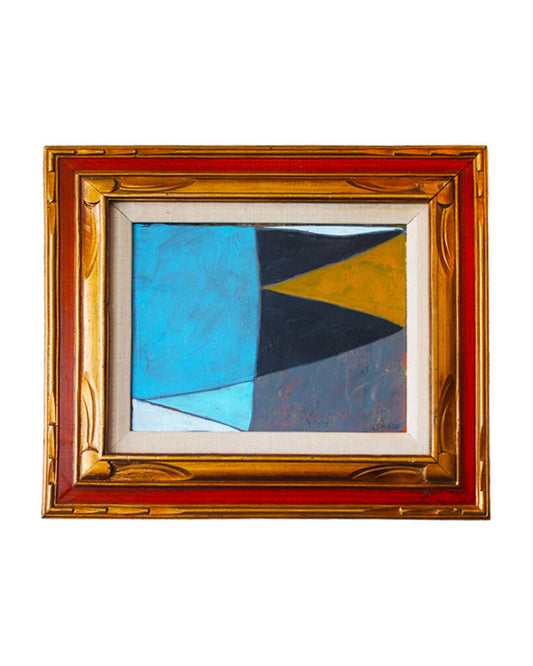 Savage Red & Gold Frame, Black/Yellow/Blue Triangles