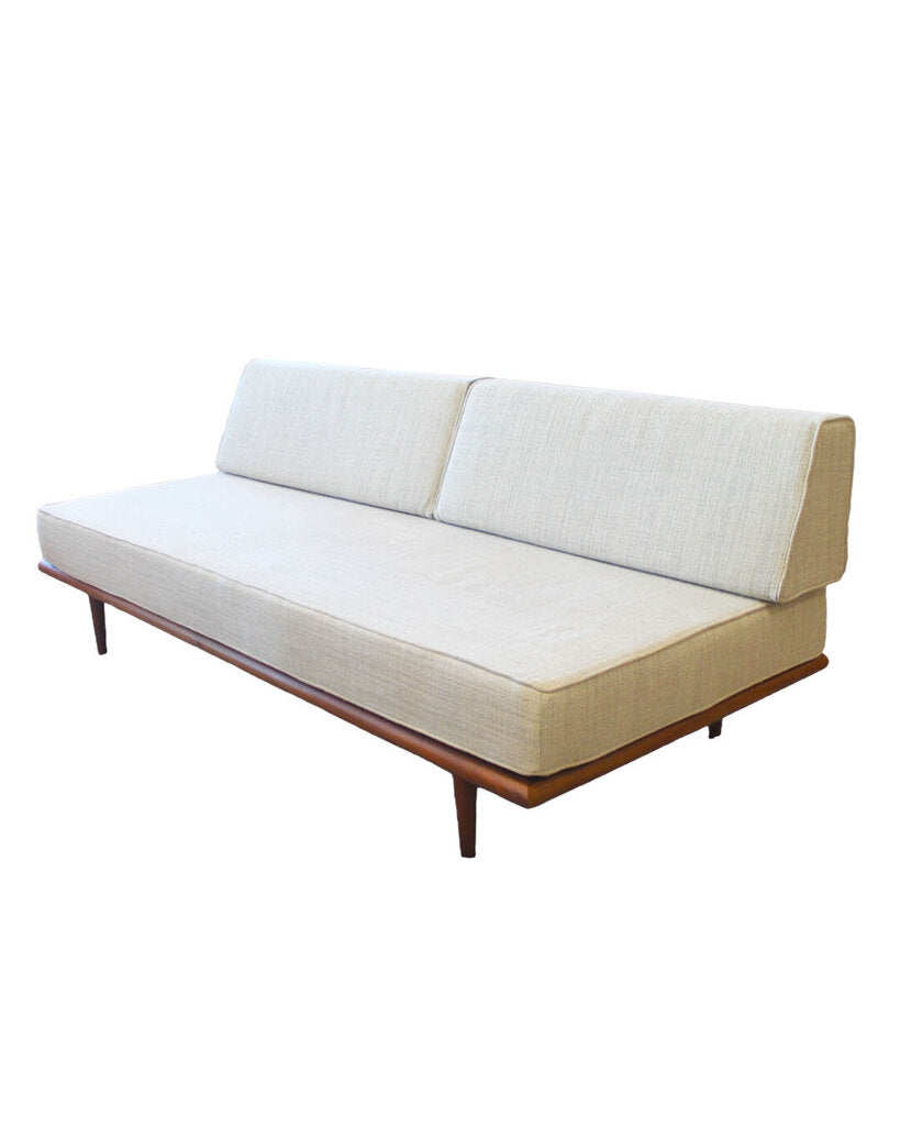 Herman Miller Nelson Daybed, Bolster Sofa, Walnut Tapered Legs 75W 33D 25H