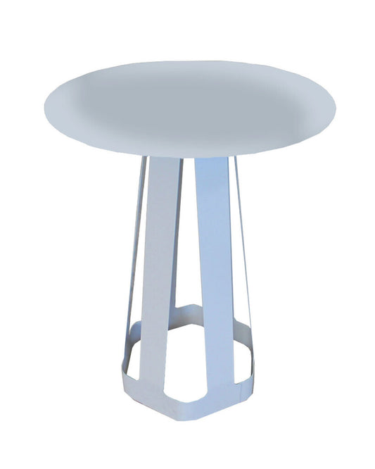 Miswell Sixagon Side Table, Powder-Coated Steel & Aluminum 14Dia 18H - FIRM