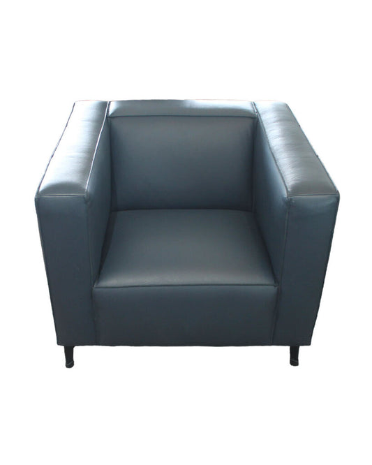 De Sede Blue Leather Arm Chair 36" x 35" x 29"