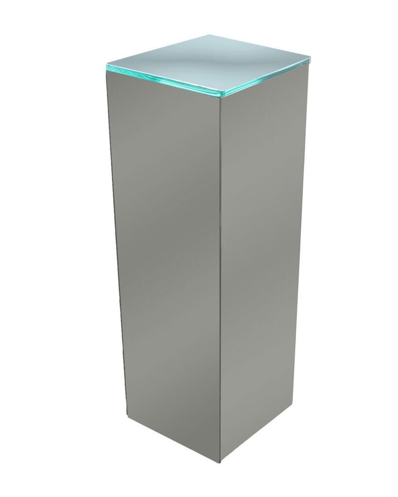 Mirrored Display Pedestal 14.5Sq 35.5H