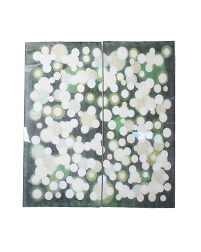 "Sticks & Stones" Abstract on Canvas, Signed on Reverse Delos Van Earl 66Sq
