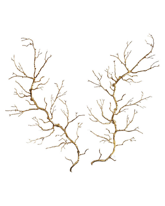 Global ViewsTwig Wall Art in Brass 59 x 33