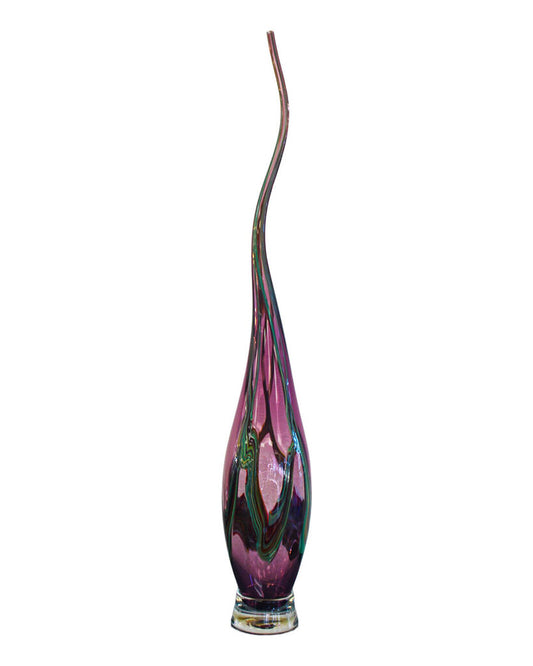 Victor Chiarizia Hand Blown Glass Sculpture "Curvasi-Merlot" 35H 5W