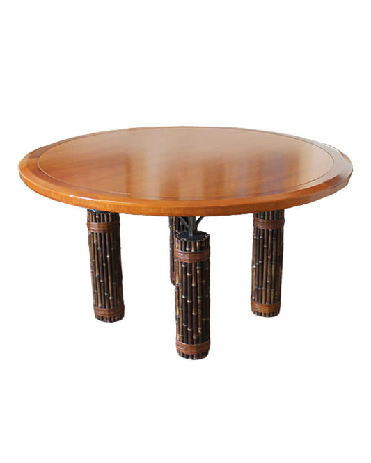 Vintage Labeled McGuire Wood Top Dining Table