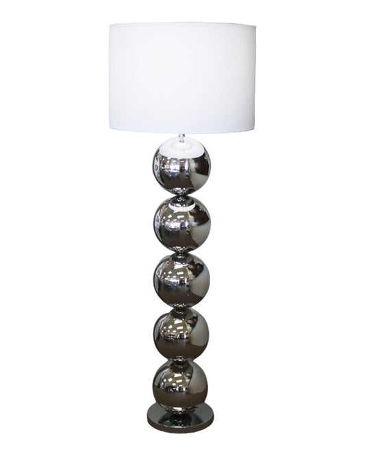 Mid-Century Modern Stacked Ball Table Lamps 35.5"H (PAIR)