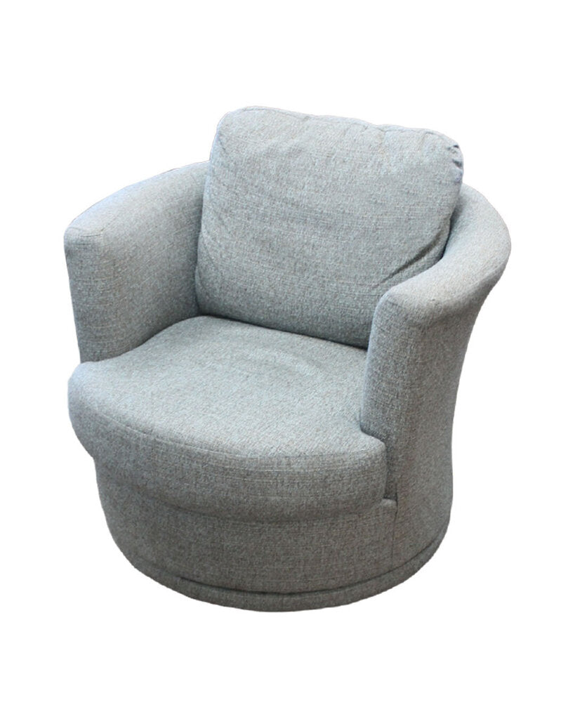 Dunlap Swivel Barrel Chairs - PAIR 37 x 39 x 31"H