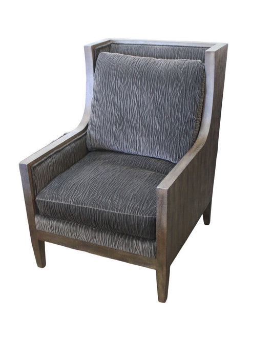 Bernhardt Ketcher Anthracite Upholstered Arm Chair 29.5W 40D 42H