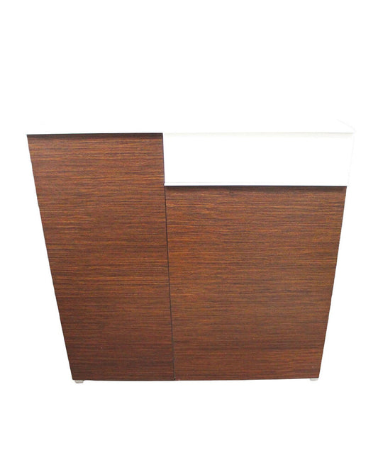 C Dal Italy White w/Wood Shelving Unit w/Drawer47.25W 16.5D 48.25H