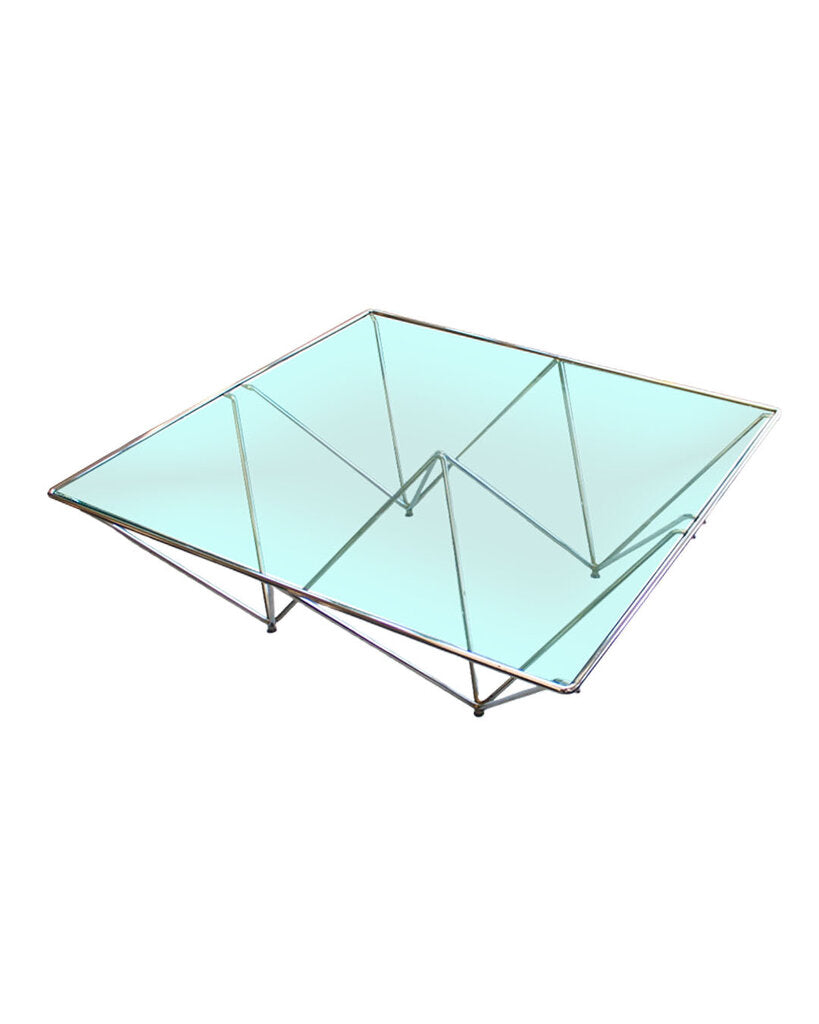 In The Style Of Paolo Piva "Alanda" Pyramid Table 39.5" Sq x 13.5"